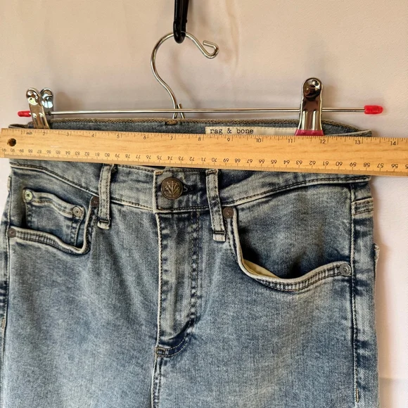 Rag & Bone Ankle Bootcut Jean, women Mid-rise Light Wash blue denim, size 26 NEW - Picture 9 of 11
